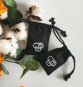 Custom Logo Cotton Drawstring Pouch Small Packaging Bag with Drawstring for Individual Clothing or Jewellery Product Display