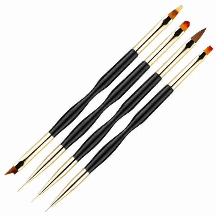 Double-end Nail Gel Polish Painting Brush Acrylic Powder Nail Art Brush Set