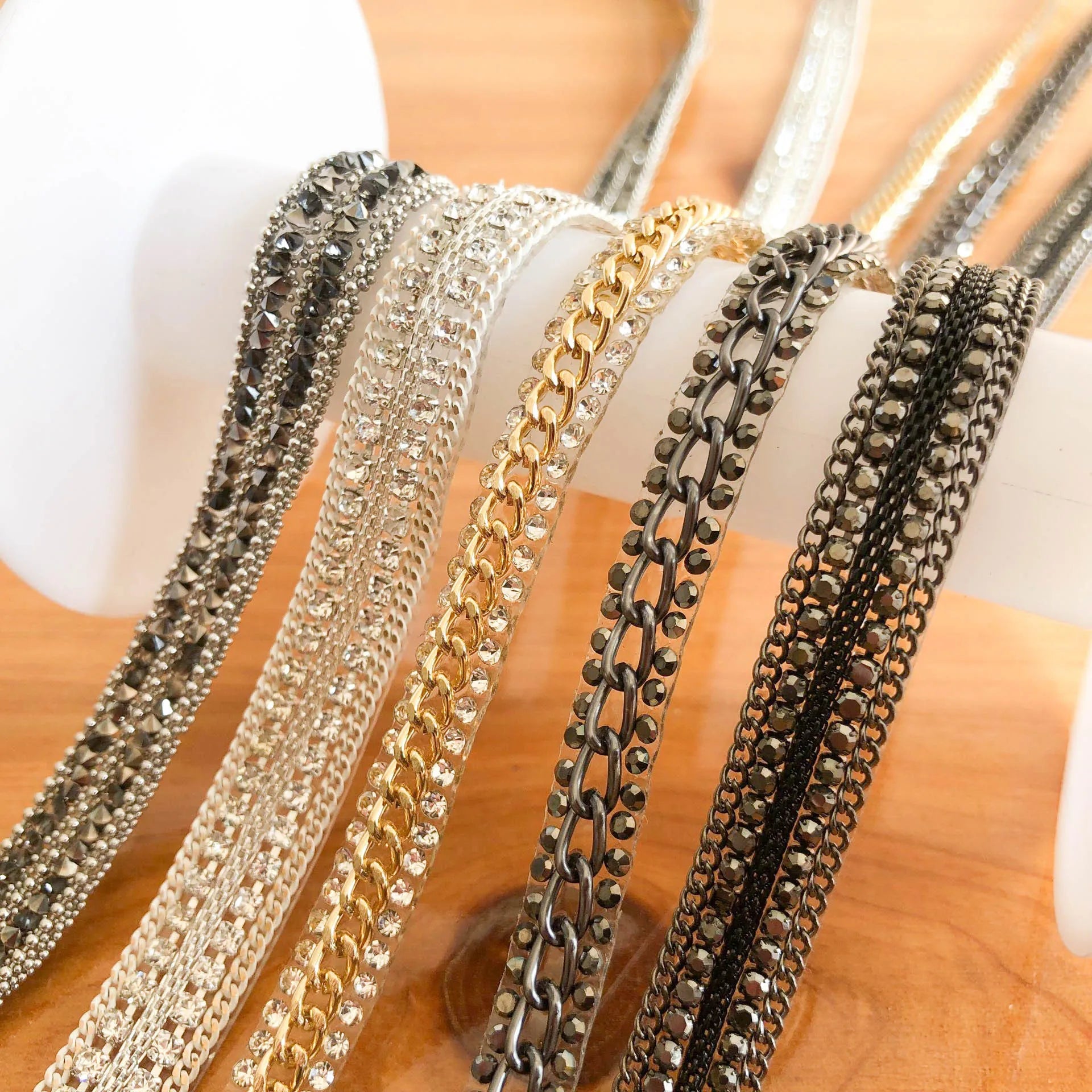 Shoes Clothes Decoration DIY Material Accessories Rhinestone Sticky Strip Self Adhesive