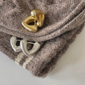 Wholesale Classic Chunky Thick Minimalist 18K Gold Plated Silver Stud Earrings with V Shape Clasp for Women Heart Design