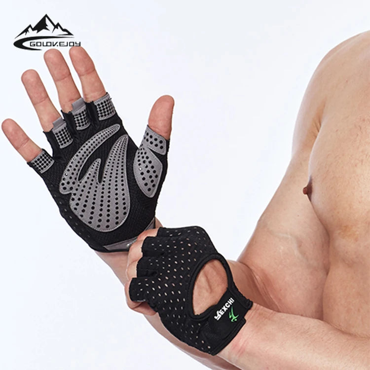 GOLOVEJOY XG27 Spring and Summer Outdoor Cycling Sun Protection for Men and Women Half Finger Exercise Fitness  Sports Gloves