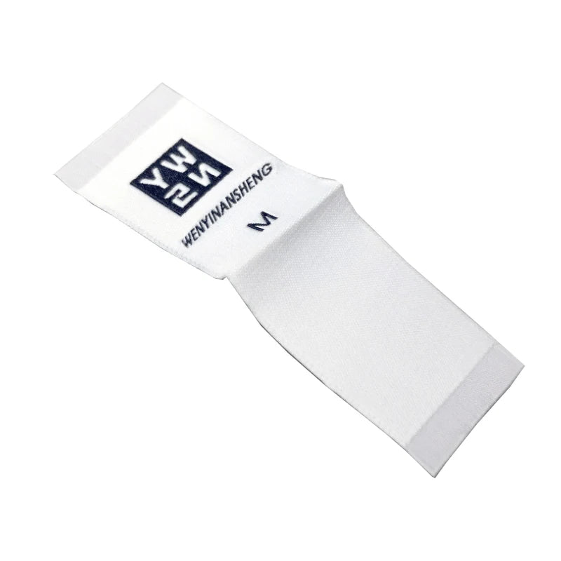 Custom Luxury Selvedge Woven Edge Label Clothing Glow in the Dark Damask Custom Garment Woven Label for Hat Clothing