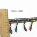 Handmade Wood Bead Tassels DIY Ethnic Style Stage Clothing Accessories for Jeans Clothing Decoration Accessories Belt Skirt Hem