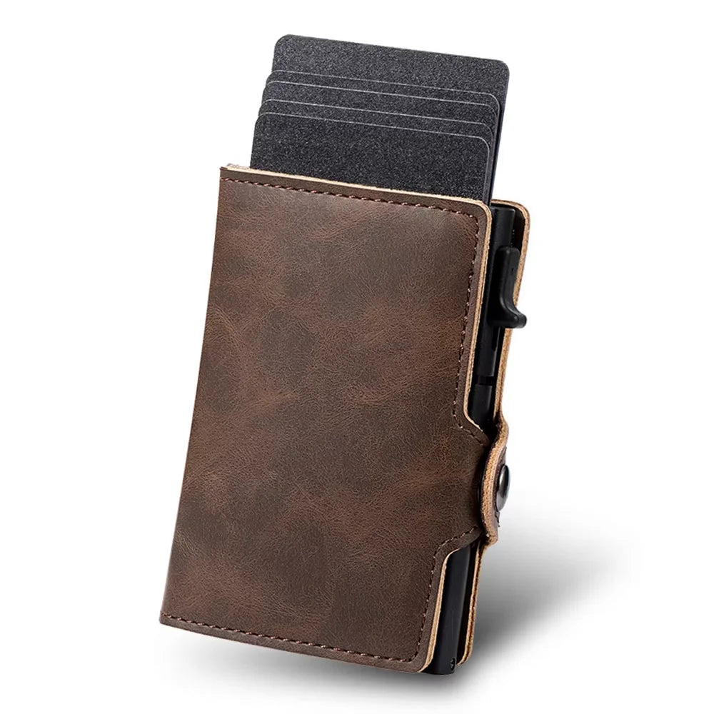 rfid credit card holder wallet for men women with pop up function mini card case hot selling business gift