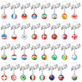 Manufacturer National Soccer Team Country Flag Souvenir Promotion Gift Glass Cabochon Soccer Football Fans Key Chain