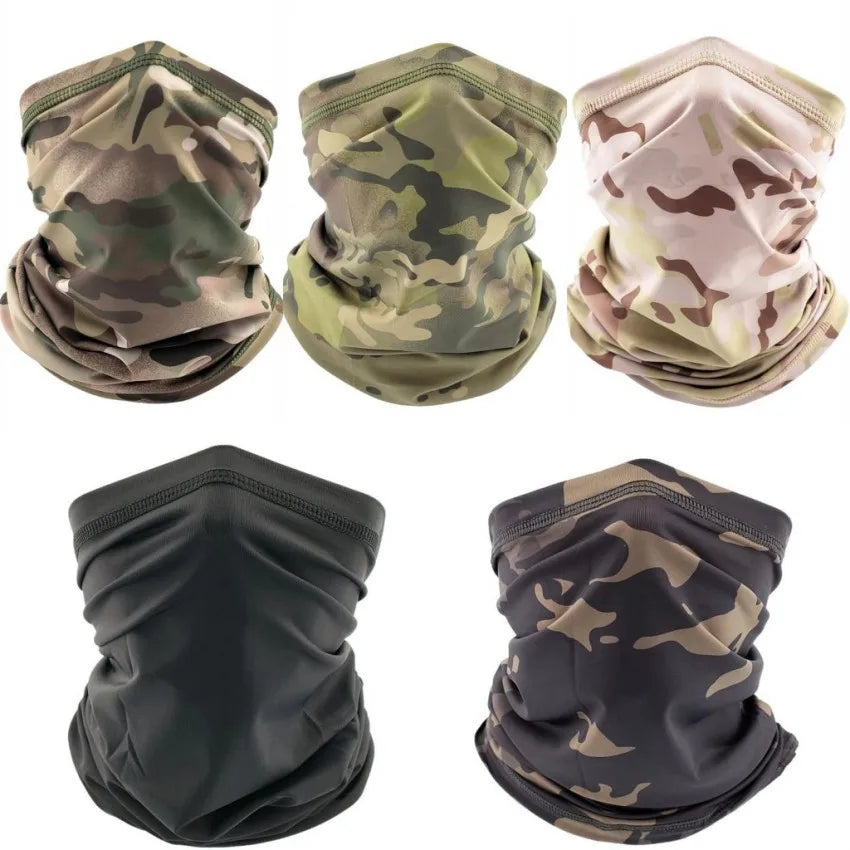Wholesale Multifunctional Summer Outdoor Sunscreen Sports Nylon Neck Gaiter Tube Sunscreen Tactical Cycling Camo Bandana