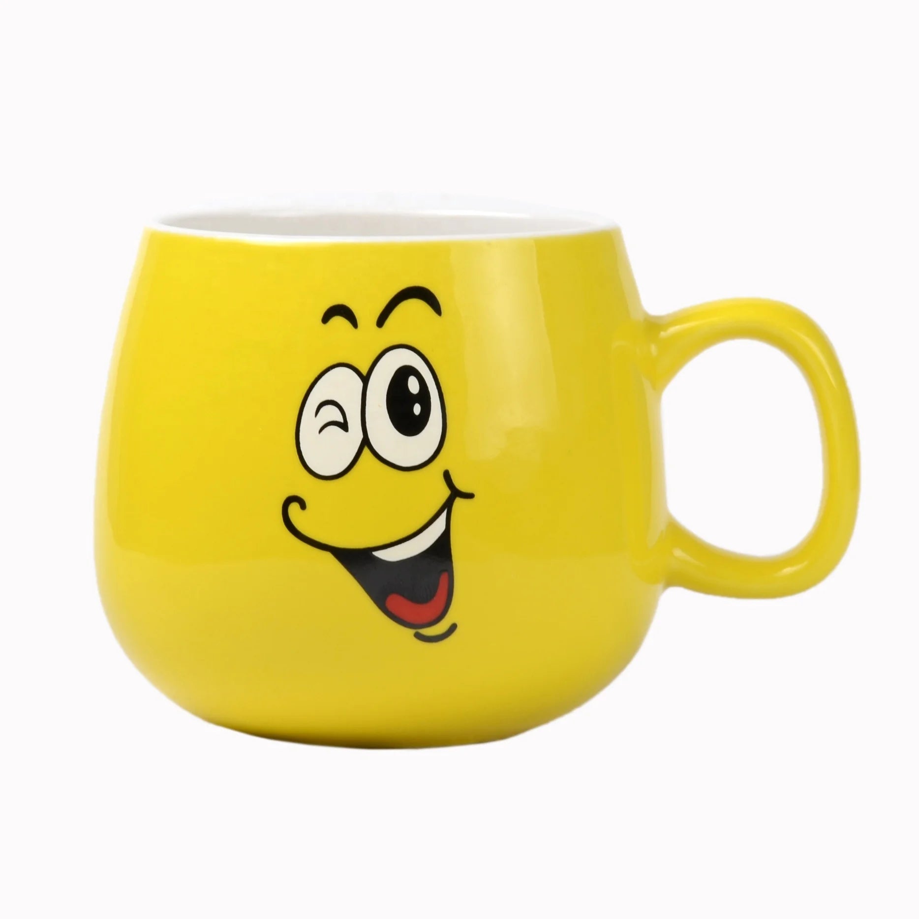 Ceramic Porcelain Drinking Water Mug Cup Factory Direct Sell Cheap Price Low MOQ Glazed Yellow Party Milk Mugs American Style