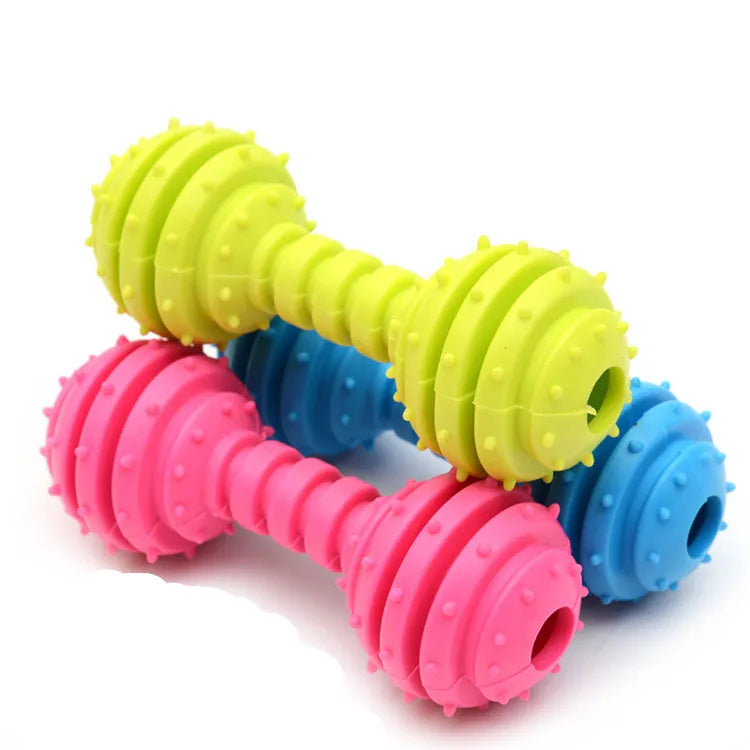 Guangzhou Manufacturer Supply Soft Pet Molar Toy Chewing Dog Toy Tpr Dumbbel