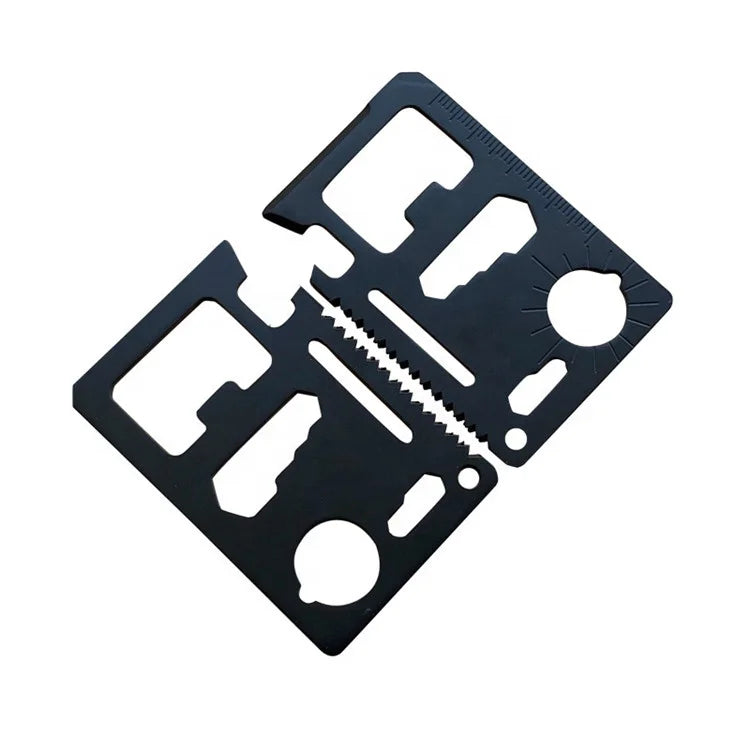 Custom Logo Steel Flat Shape Credit Card Survival Wallet Bottle Opener