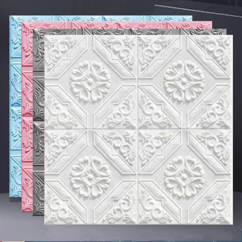 3D Creative Personalized Stereoscopic Waterproof Rustic Palace Corridors Self-Adhesive Wallpaper Home Decor Fireproof Household