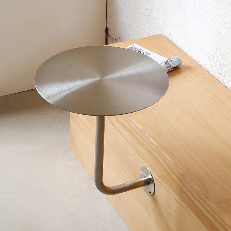 Dining Table Wall Mounted Stainless Steel Rounddining Room Furniture Coffee Small Round Table Metal Outdoor Hanging Dining Table