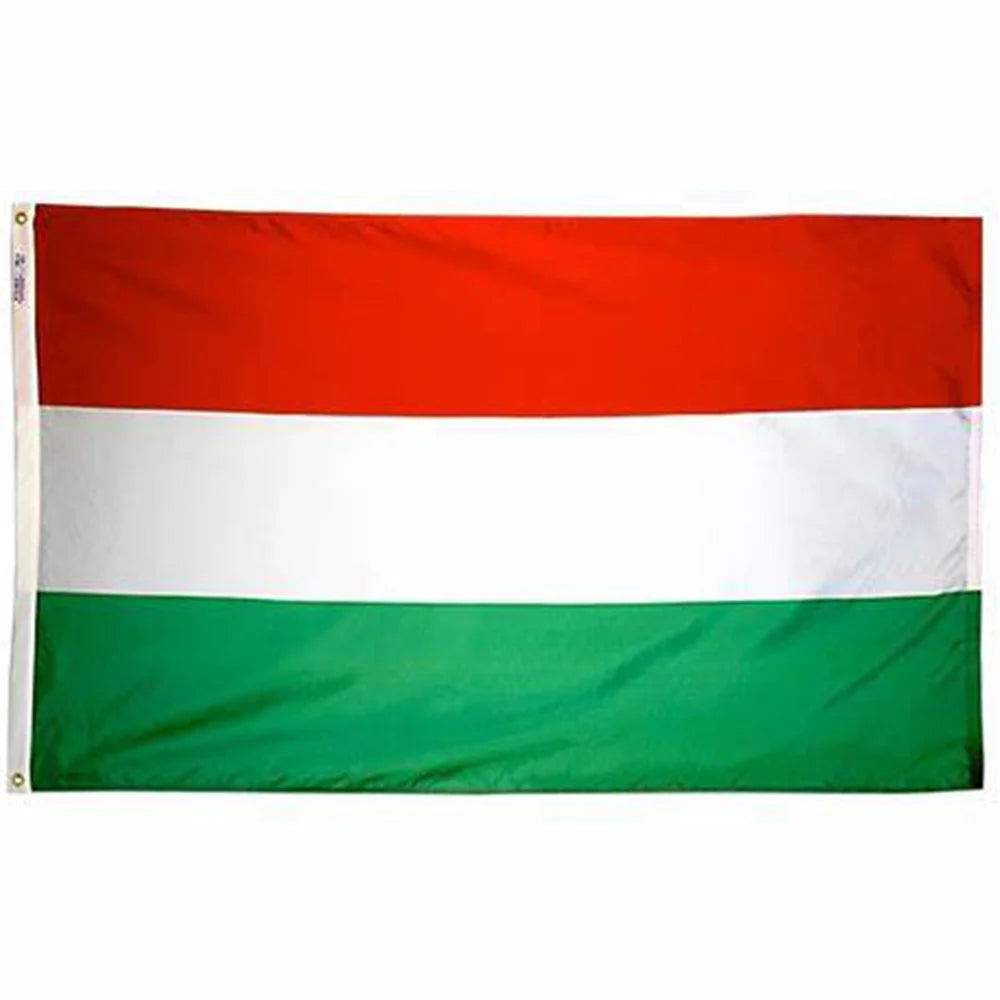 Wholesale Cheap Printed Outdoor Custom Made 3x5ft Red White Green Hungary Flag