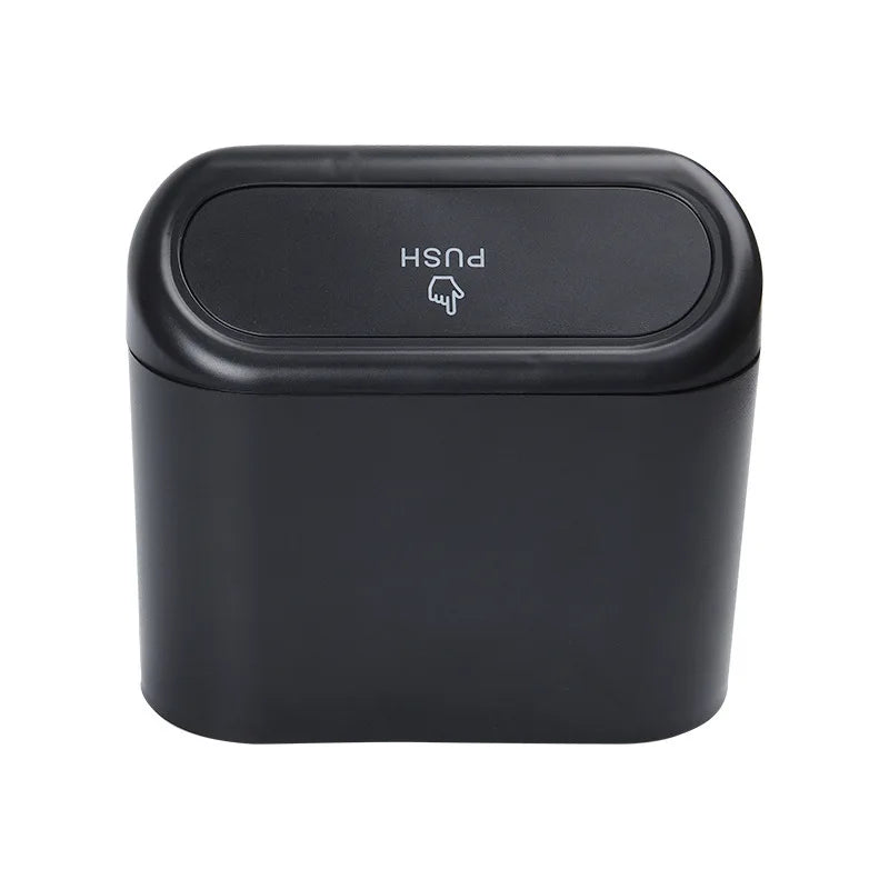 Universal Car Use Trash Can with Lid Storage Auto Garbage Dust case Trash Rubbish Bin Pressing Type