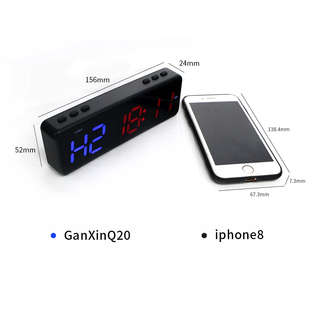Ganxin Indoor HIIT MIIT TABATA Training Interval Timer Countdown Portable Magnetic Programmable Small LED Gym Timer