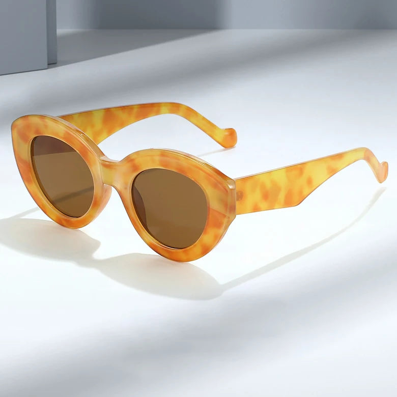 Trendy Fashion Sunglasses Brand 2023 Shades Sunglass Man Womens Female Uv400 Protection Wide Size Custom Round Sunglasses