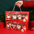 1 2 4 6 Holes Christmas Cupcake Box with Inserts Eve Whosale Packaging Mini Cake Boxes with Handle Window