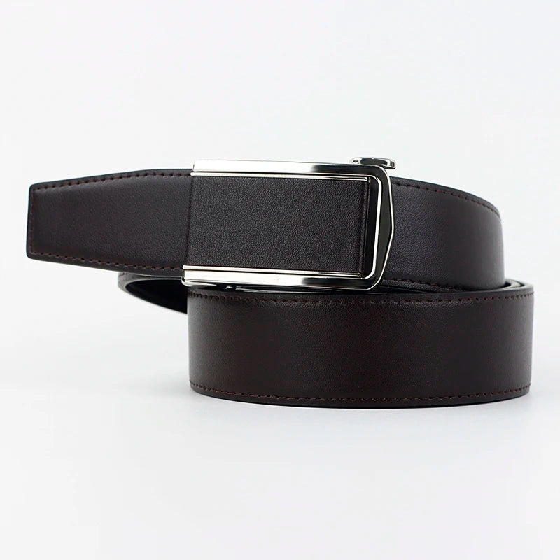 High Quality Automatic Alloy Buckle Belt Men Fashion Belt Casual Business Men Genuine Leather Belt