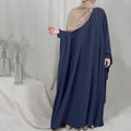 Hot Selling Arab Dubai Traditional Muslim Jilbab Abaya Dress Solid Color Plus Size Nida Eid Ramadan Prayer Abaya