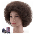 Low Price Factory Wholesale Afro Body Wave Female Human Hair Wig Toupee 35cm Mannequin Head