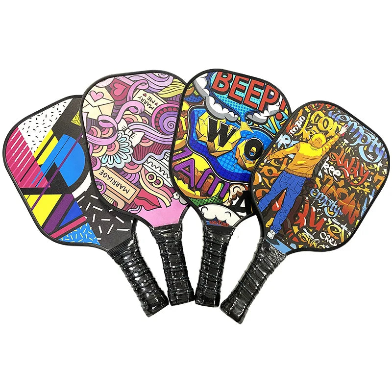 Customize Logo and Printing Professional Pickleball Paddle Carbon Fiber Racket Set