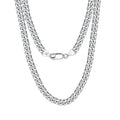 RINNTIN SC38 Silver Jewelry Cadena Colar 925 Sterling Silver Chain Men Thick Chain Necklace Cuban Link Chain