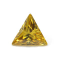 Wuzhou Supplier 5A Grade Loose Golden Yellow Triangle Shape Cubic Zirconia for Diy Jewelry