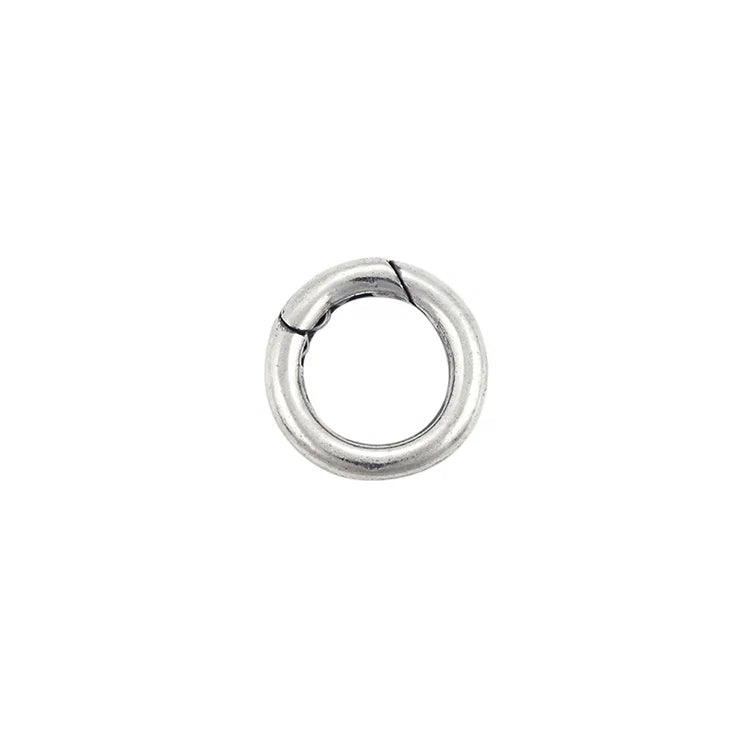 925 Sterling Silver Spring Round Clasp Closure Charm Holder O Ring Clip for Jewelry Bracelet Necklace 10mm 12mm 14mm 16 18 20 mm