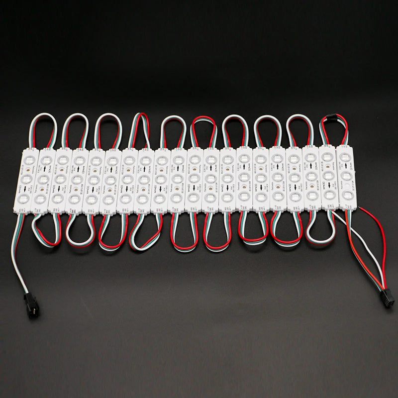 NEW 12V 3 Light Sign Lens Led Injection Module SMD 5050 RGB LED Module