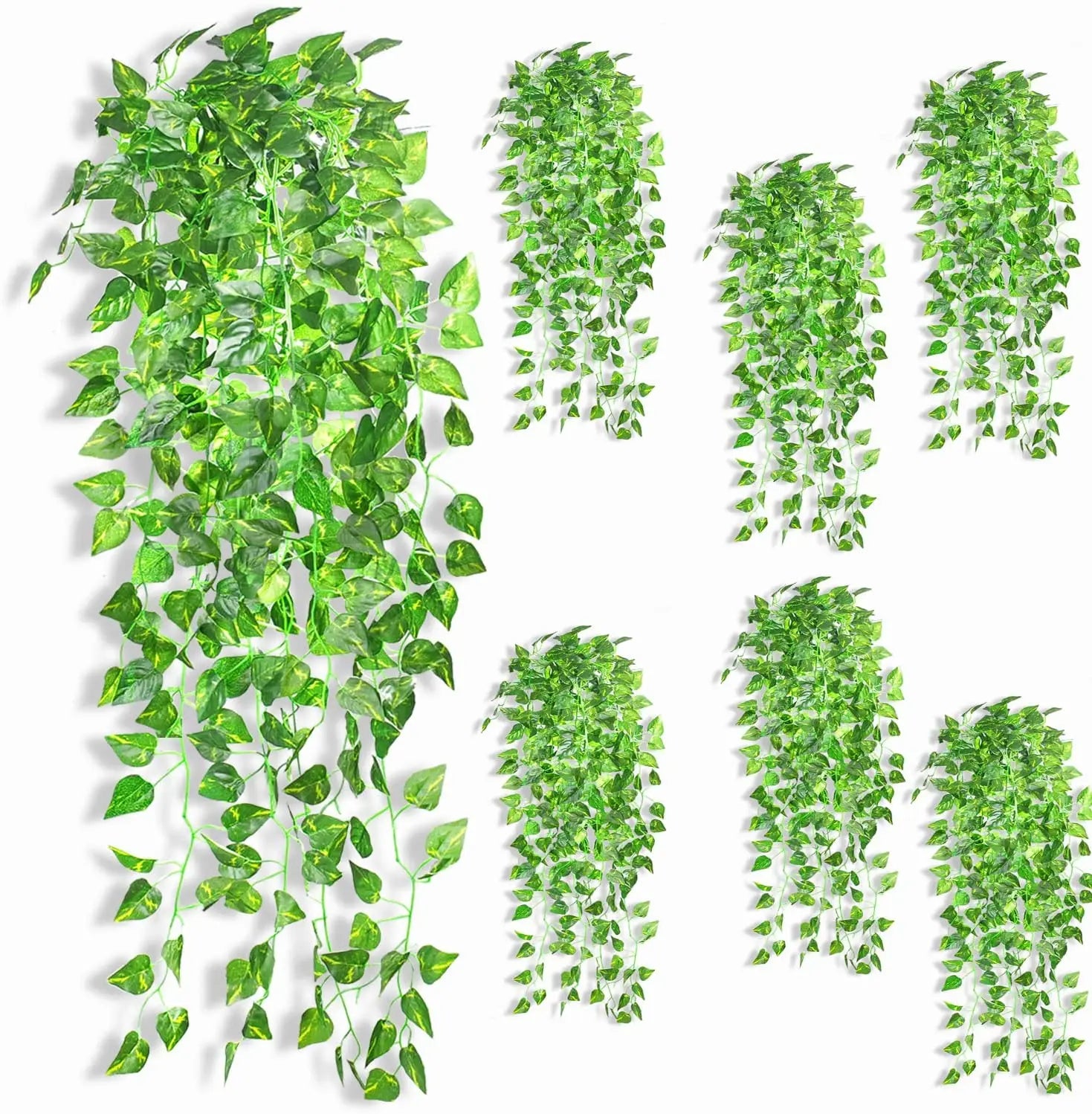 Artificial Hanging Plants Silk Leaves Hanging Plants Vines Faux Ivy Plants Indoor Hanging Decor for Home Decoration