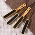 Household Boar Bristle Cashmere Clothes Lint Brush with Beechwood Long Handle Reusable Clothes Cleaning Brush for Cashmere Wool.