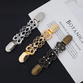 Retro Alloy Vortex Scarf Buckle Women's Diamond Brooch Anti Light Cardigan Sweater Clip Collar
