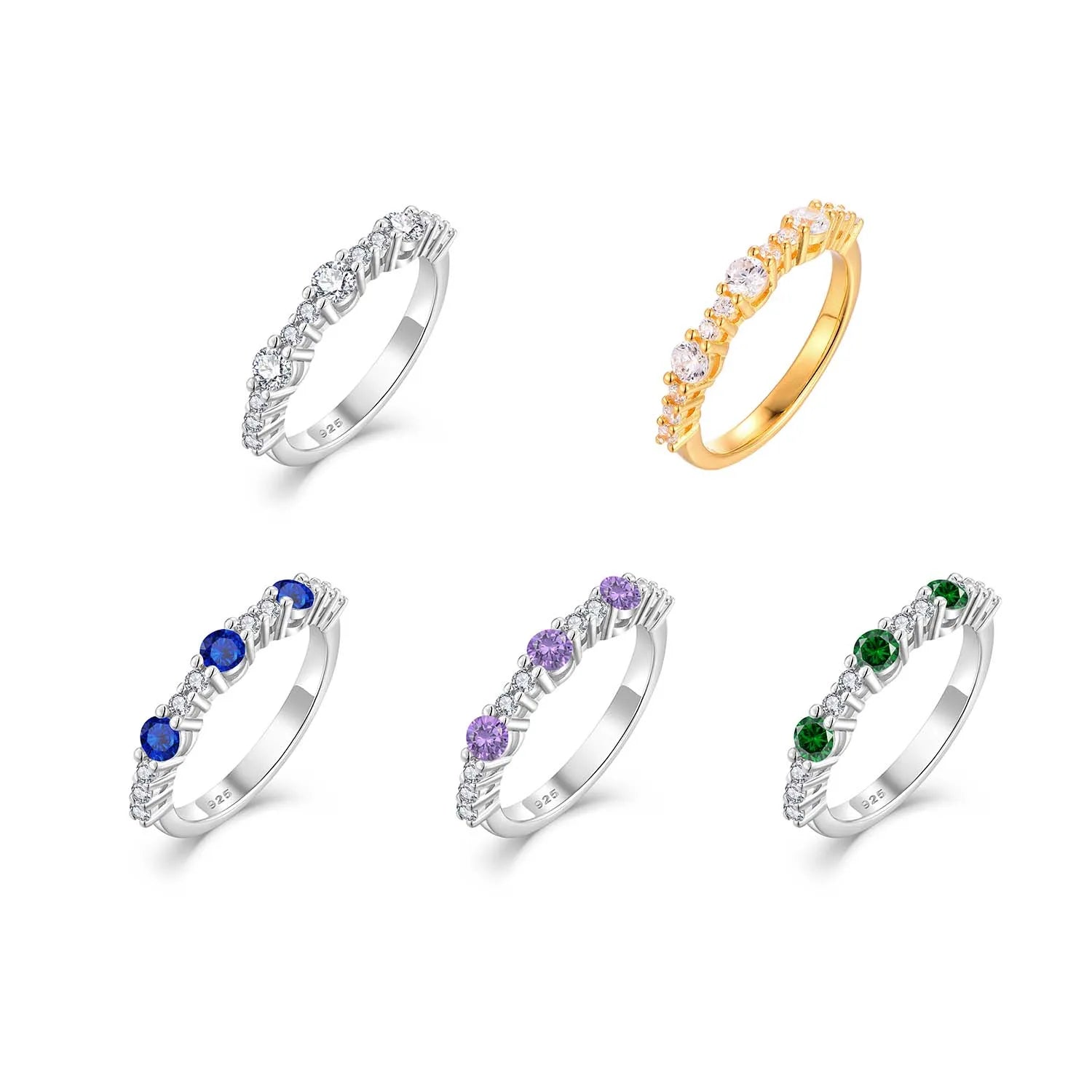 QX Wholesale Custom Oem Fine Jewelry 925 Sterling Silver 5A Cubic Zirconia Luxury Engagement Wedding Couple Ring for Women Gift