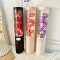 Flower Box Floral Display Soap Rose Silk Flower Round Flower Box With Window