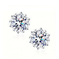 Fashionable Wholesale Moissanite Stud Earrings 925 Sterling Silver 0.5ct 1ct VVS Moissanite Earrings
