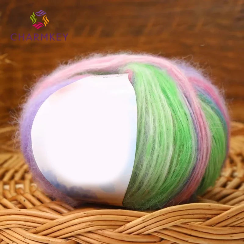 Charmkey New Arrival Product Acrylic Polyester Wool Blended Anti-pilling Mohair Blended Fancy Yarn