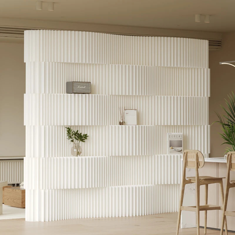 Portable Folding Accordion Kraft Honeycomb Room Divider With Light Paper Event Exhibition Store Display Rack Wall Mounted MegaBDM