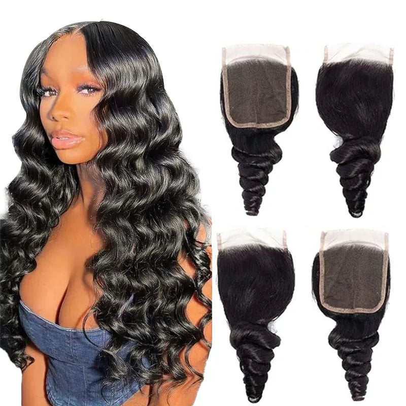 Wholesale Hot Sale Grade 14A Double Drawn Loose Wave with Swiss HD Lace 100% Human Wholesale Price From Virgin Hair Brazilian