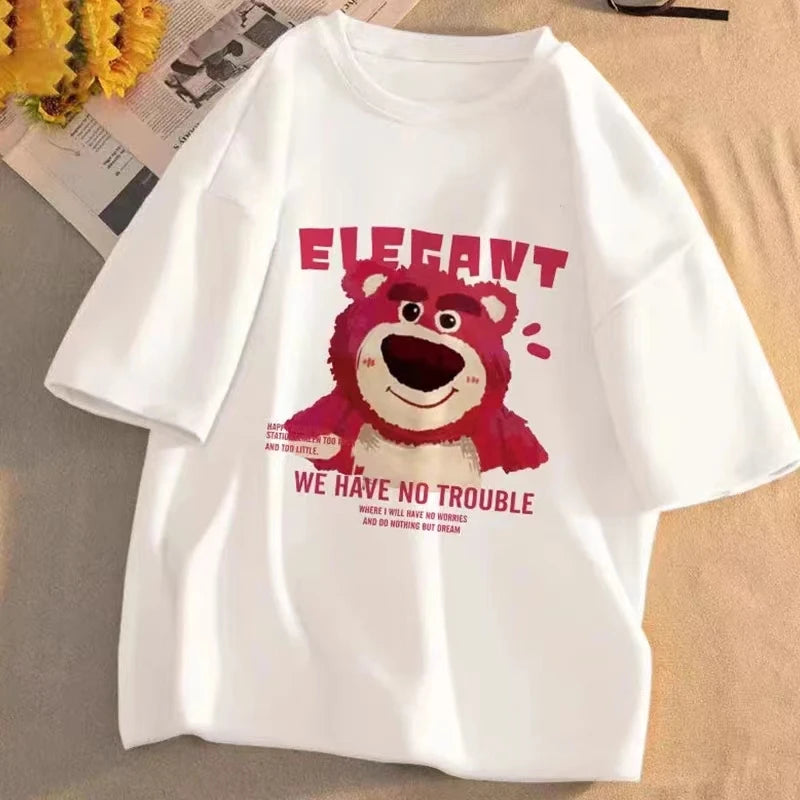 Short Sleeve Men's T-shirt Loose Over Size t Shirt High Street Women's Summer Round Neck Big and Tall Shirt