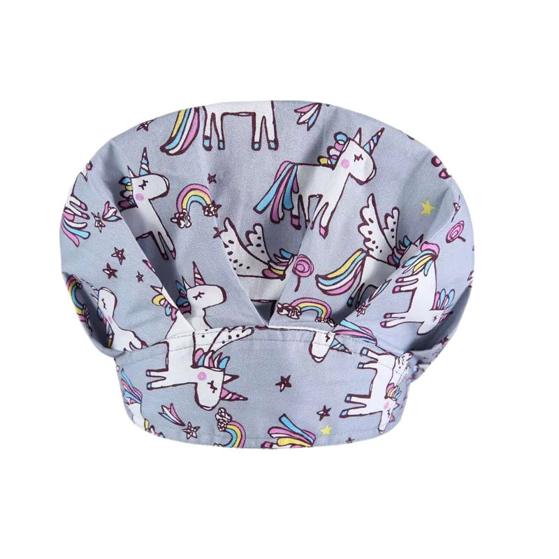 New Scrubs Hat Printing Surgery Hat Operating Room Hats Beauty Doctor Work Cotton Pet Doctor  Dentist Cap
