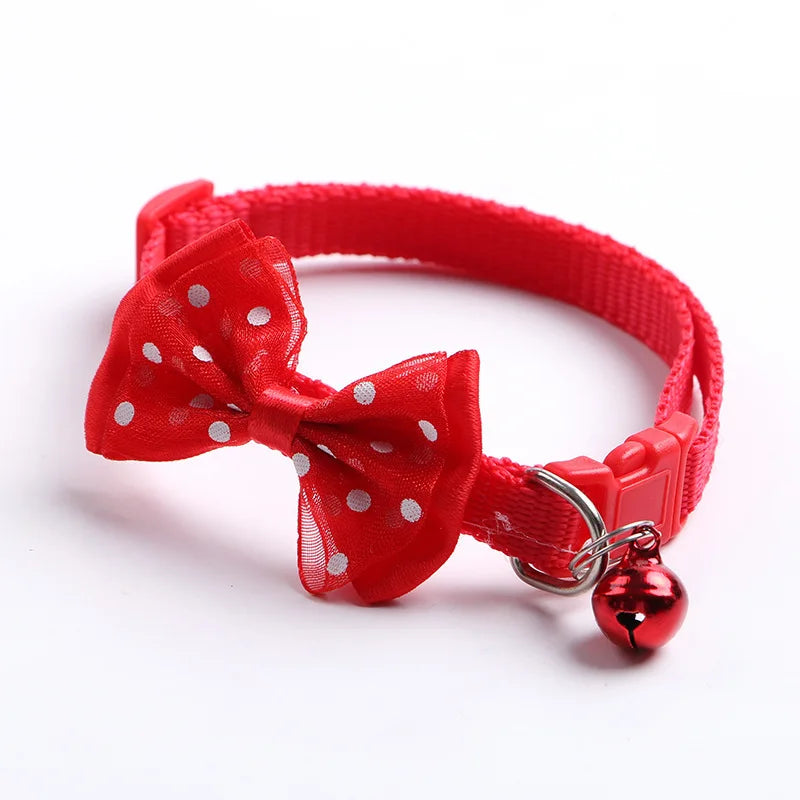 Wholesale Cheap Nylon 1.0cm Bowtie Small Pet Dog Cat Collar