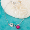 B030169 DIY 6-8mm Natural Freshwater Pearl Bracelet Accessory 925 Sterling Silver Adjustable Chain Bracelet for Women