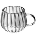 Vertical Striped Borosilicate Glass Water Cup Clear Tea Glass Cup Coffee Cup