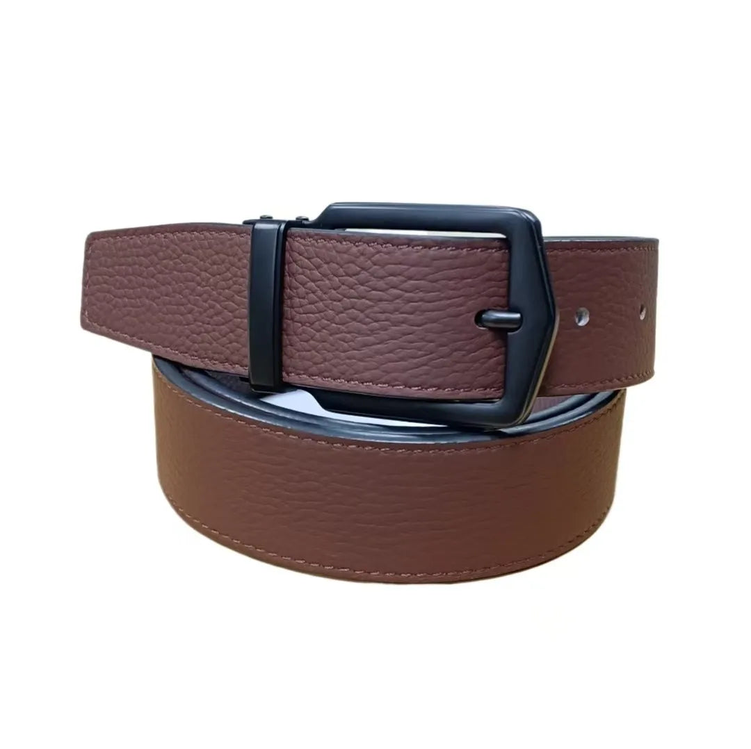Fashionable Men's Genuine Leather Belt Factory Wholesale Alloy Needle Buckle Belt Custom logo Men's Leather Belt