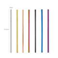 Wholesale Custom Logo 8.5 10.5 Inch Drinking Colorful Stainless Steel Reusable Straws