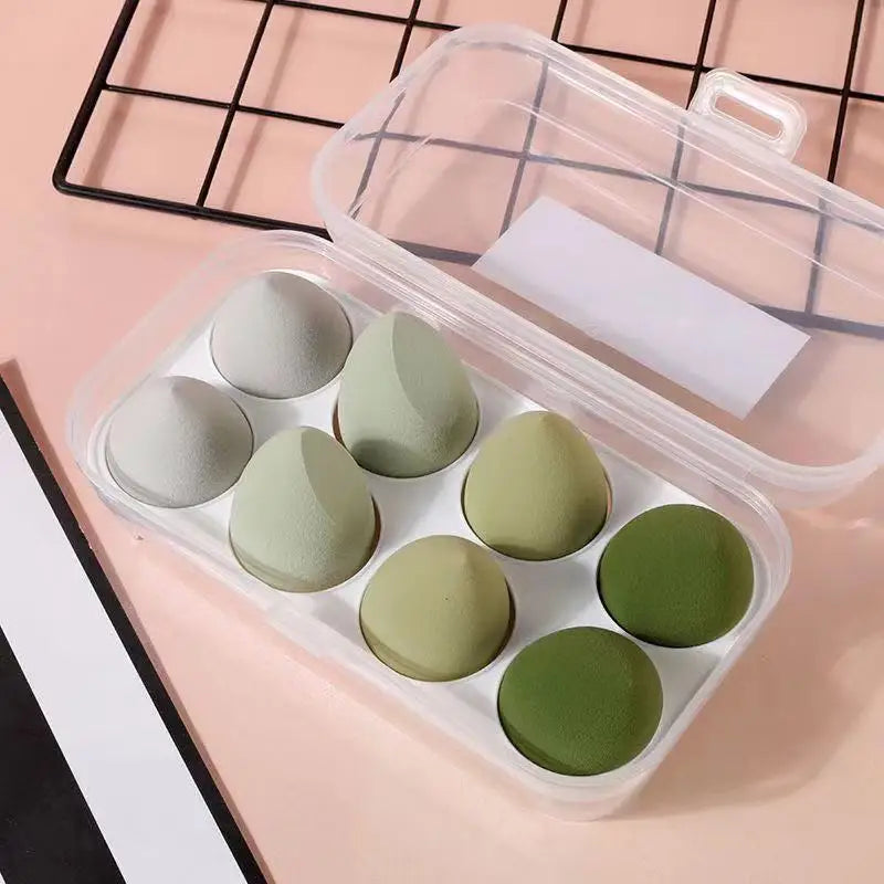 No Latex 8-piece Cosmetics Set Beauty Cosmetic Box Supplier Makeup Sponges of Different Colors