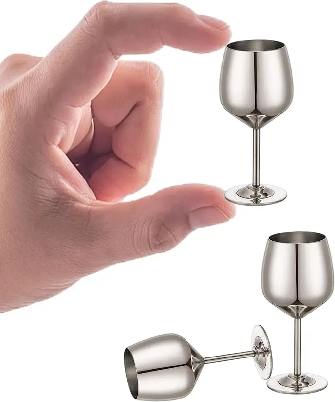 Silver 304 Stainless Steel Mini Shot Glass 60ml/2oz Classic Style for Restaurant Party Birthday
