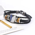 Wholesale Accessories Leather Braided Bracelet Attack on Titan Wings of Freedom logo Anime Bracelet