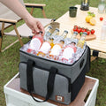 Portable Polyester Insulated Lunch Box Large Capacity Waterproof Coolers Letter Pattern for Outdoor Travel Picnics Ice Storage