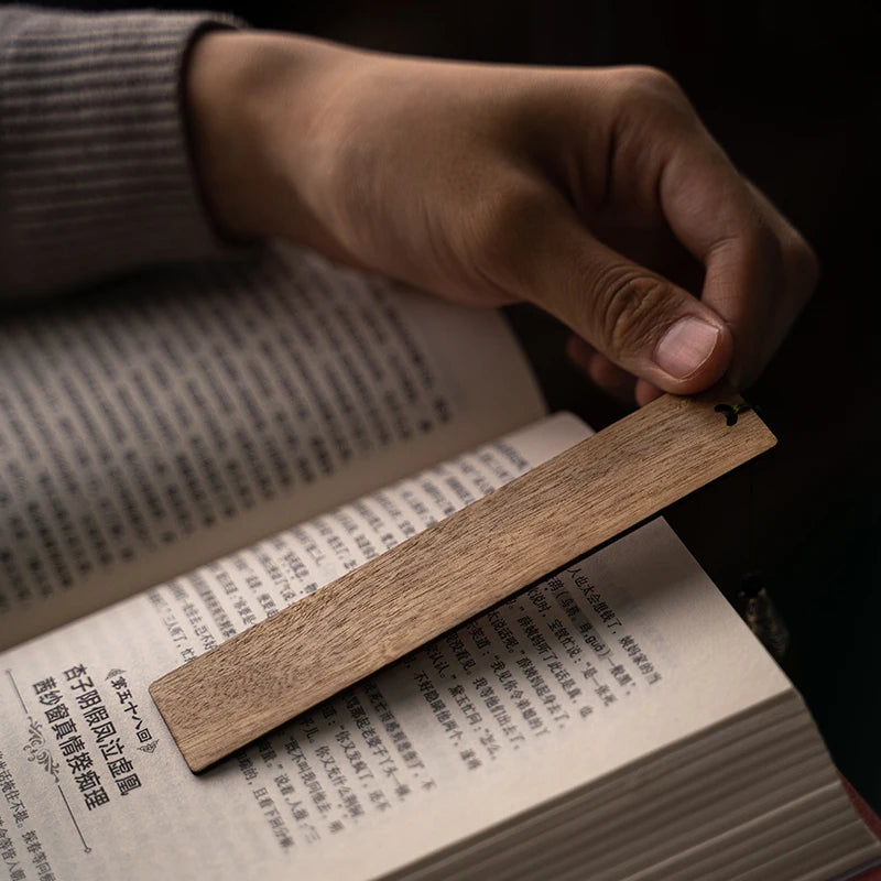Laser Engraved Bookmark Natural Wood DecorativeCustom Logo Wooden Book MarksWooden Bookmark Blank