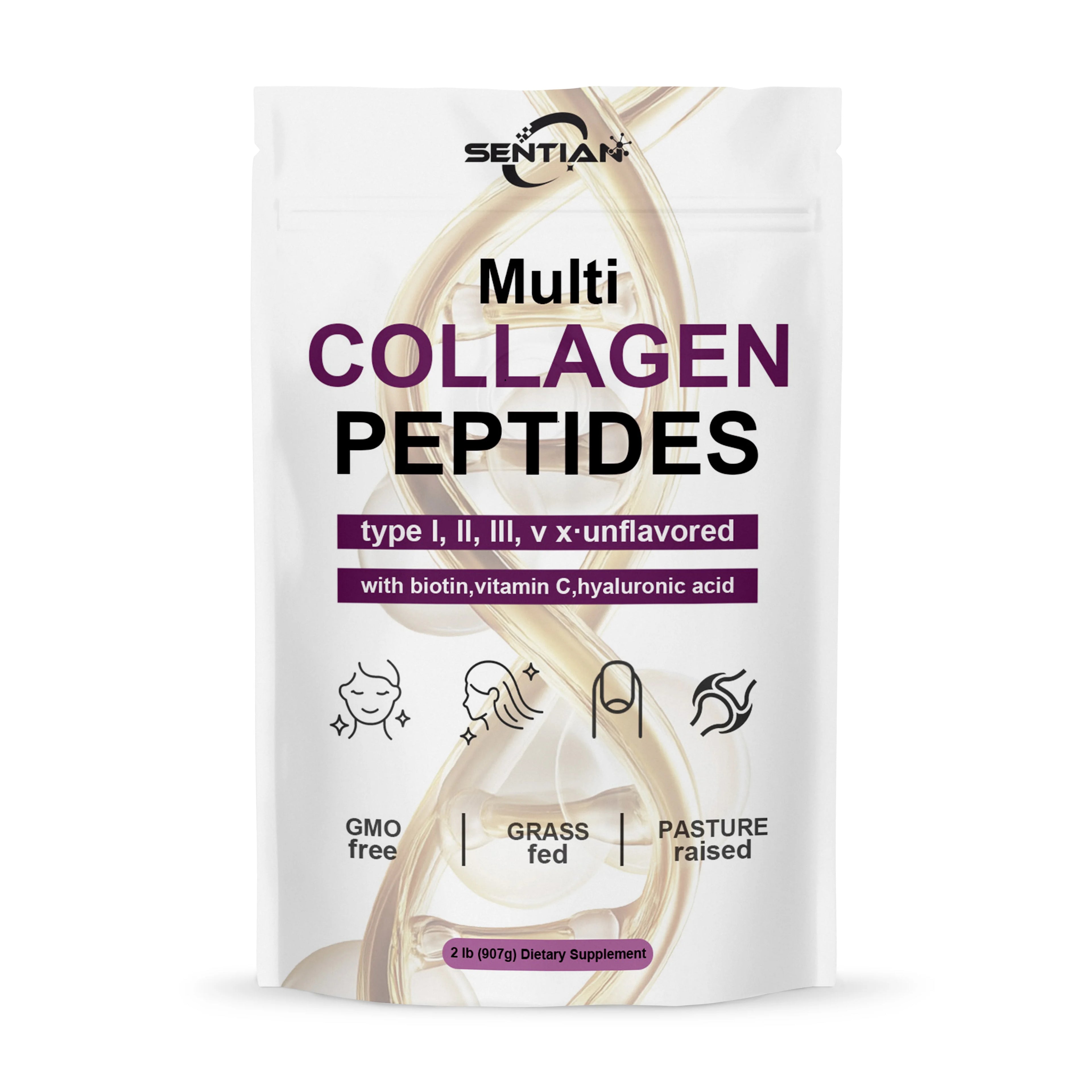 Micro Ingredients Multi Collagen Peptides Powder with Biotinvitamin Ccollagen Powder Peptides